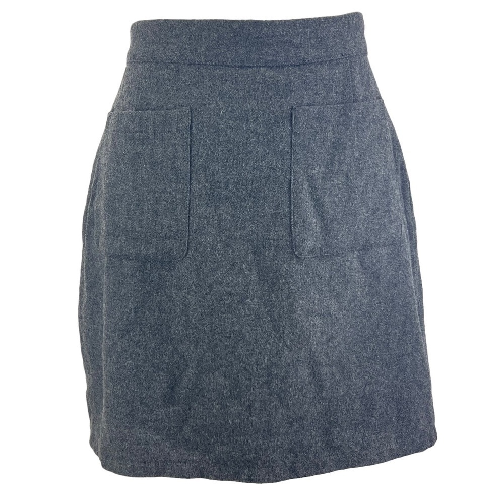 Modcloth Gray Wool Blend Skirt Size 8